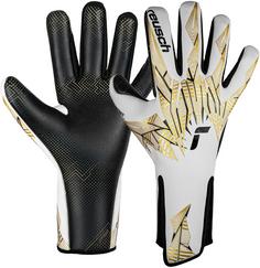 Reusch Pure Contact GluePrint Strapless Fingerhandschuhe 1131 white / gold / black