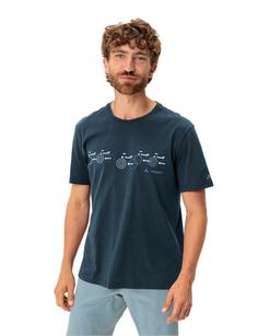 Rückansicht von VAUDE Men's Cyclist T-Shirt V T-Shirt Herren dark sea uni