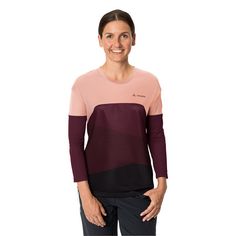 Rückansicht von VAUDE Women's Moab LS T-Shirt V T-Shirt Damen soft rose