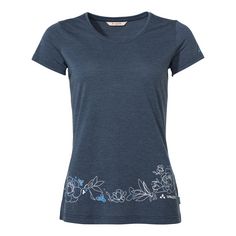VAUDE Women's Skomer Print T-Shirt II T-Shirt Damen dark sea uni