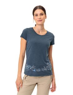 Rückansicht von VAUDE Women's Skomer Print T-Shirt II T-Shirt Damen dark sea uni