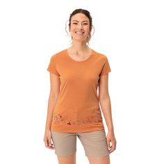 Rückansicht von VAUDE Women's Skomer Print T-Shirt II T-Shirt Damen sweet orange