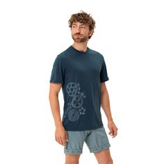 Rückansicht von VAUDE Men's Cyclist 3 T-Shirt T-Shirt Herren dark sea