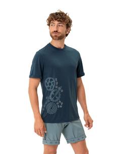 Rückansicht von VAUDE Men's Cyclist 3 T-Shirt T-Shirt Herren dark sea