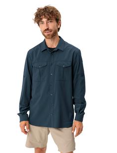 Rückansicht von VAUDE Men's Rosemoor LS Shirt II Funktionsbluse Herren dark sea uni