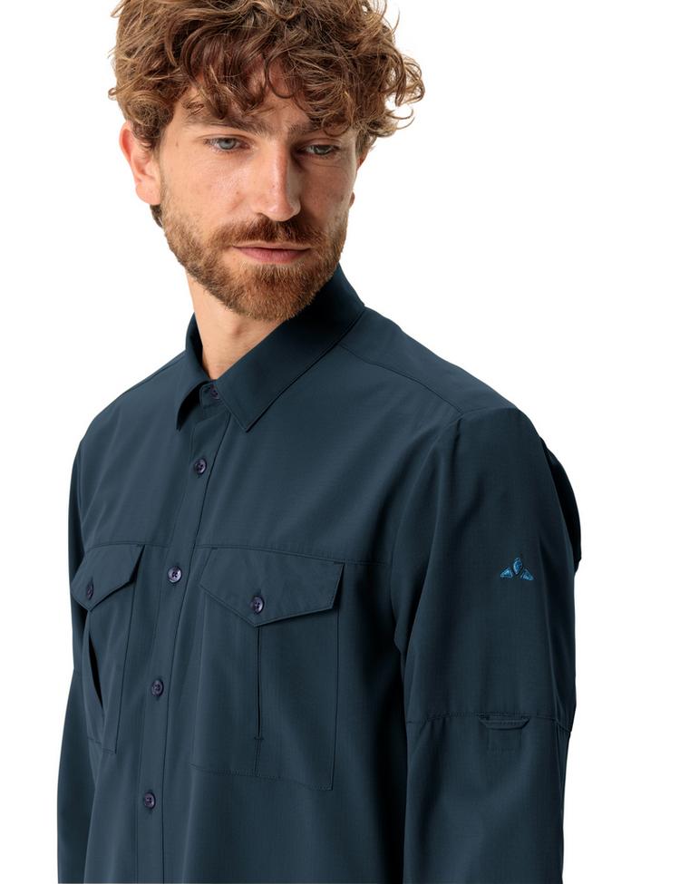 VAUDE VAUDE Men's Rosemoor LS Shirt II Funktionsbluse Herren - dark sea uni - 1 | SportScheck