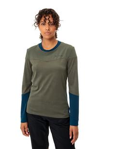 Rückansicht von VAUDE Women's Moab LS PRO Shirt T-Shirt Damen khaki uni