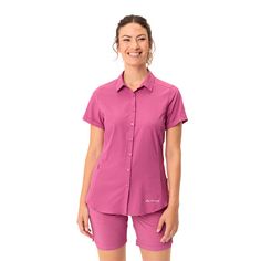 Rückansicht von VAUDE Women's Seiland Shirt III Funktionsbluse Damen rich pink