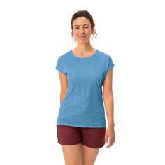Rückansicht von VAUDE Women's Moja T-Shirt IV T-Shirt Damen pastel blue