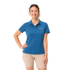 Rückansicht von VAUDE Women's Essential Polo Shirt T-Shirt Damen ultramarine