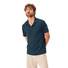 Rückansicht von VAUDE Men's Essential Polo Shirt T-Shirt Herren dark sea