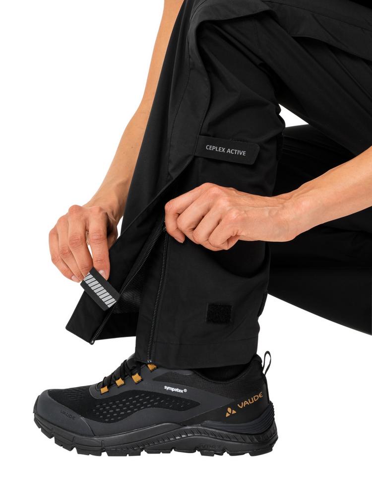 VAUDE VAUDE Women's Yaras Rain Zip Pants IV Funktionshose Damen - black - 0 | SportScheck