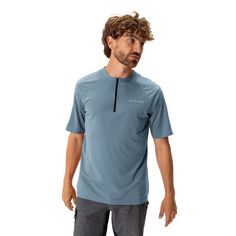 Rückansicht von VAUDE Men's Tremalzo Q-Zip Shirt T-Shirt Herren nordic blue