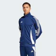 Rückansicht von adidas Tiro 24 Trainingsjacke Funktionsjacke Herren Team Navy Blue 2 / White