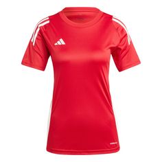 adidas Tiro 24 Trikot Fußballtrikot Damen Team Power Red 2 / White