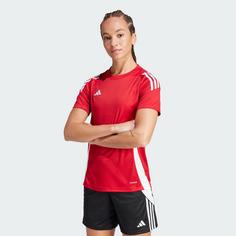 Rückansicht von adidas Tiro 24 Trikot T-Shirt Damen Team Power Red 2 / White