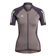 adidas Essentials 3-Streifen Radtrikot Fahrradtrikot Damen Charcoal