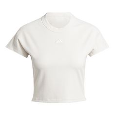 adidas Lounge Ribbed Crop T-Shirt T-Shirt Damen Non Dyed