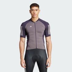 Rückansicht von adidas Essentials 3-Streifen Radtrikot Fahrradtrikot Herren Charcoal