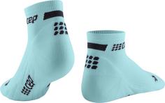 Rückansicht von CEP THE RUN COMPRESSION SOCKS LOW CUT Laufsocken Herren light blue