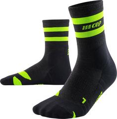 CEP HIKING 80's COMPRESSION SOCKS MID CUT Laufsocken Herren stonegrey/green