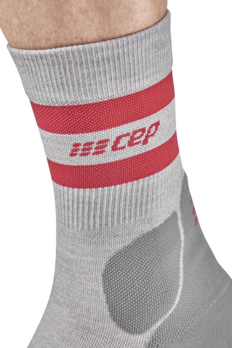 CEP CEP HIKING 80's COMPRESSION SOCKS MID CUT Socken Damen - light grey/red - 0 | SportScheck