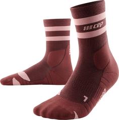 CEP HIKING 80's COMPRESSION SOCKS MID CUT Laufsocken Damen brown/rose