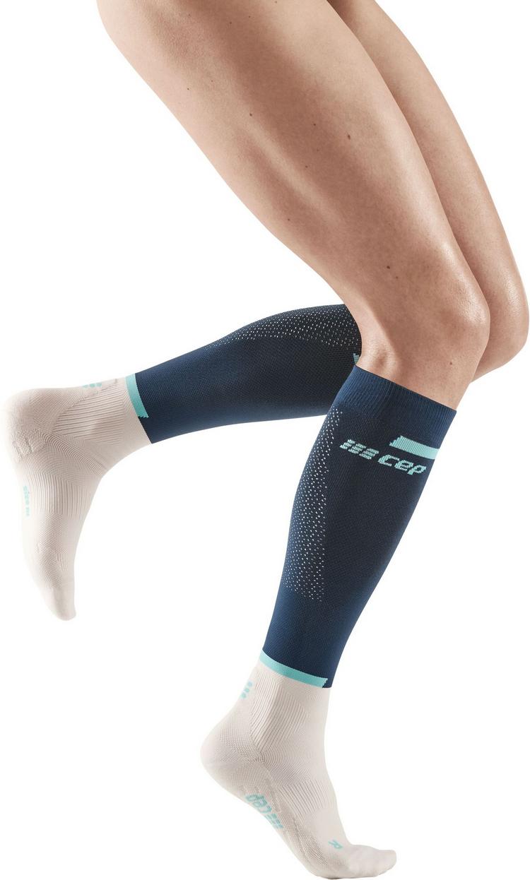 CEP CEP THE RUN COMPRESSION SOCKS KNEE-HIGH Socken Damen - blue/off white - 0 | SportScheck