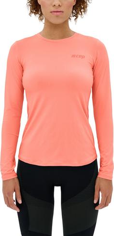 Rückansicht von CEP THE RUN SHIRT LONG SLEEVE Laufshirt Damen coral