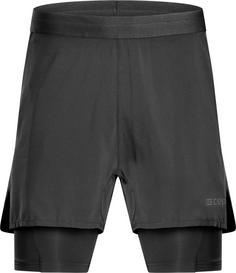 CEP THE RUN SHORTS 2IN1 Funktionsshorts Herren black