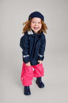 Rückansicht von reima Lampi Regenjacke Kinder Navy