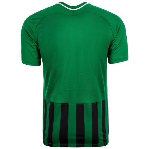 Rückansicht von Nike Striped Division III Fußballtrikot Herren grün / schwarz