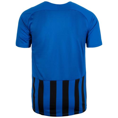 Rückansicht von Nike Striped Division III Fußballtrikot Herren blau / schwarz