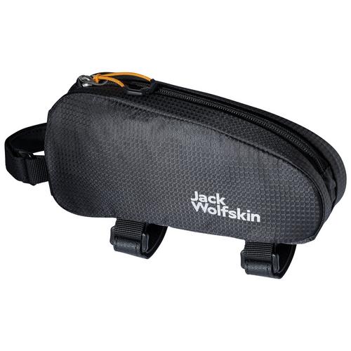 Rückansicht von Jack Wolfskin MOROBBIA TUBE BAG Fahrradtasche flash black