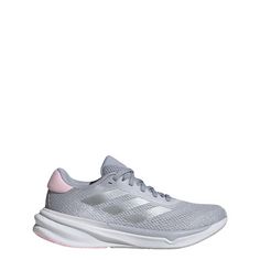 Rückansicht von adidas Supernova Stride Laufschuh Laufschuhe Damen Halo Silver / Cloud White / Clear Pink
