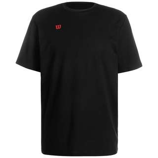 Wilson Fundamentals Cotton Basketball Shirt Herren schwarz / rot