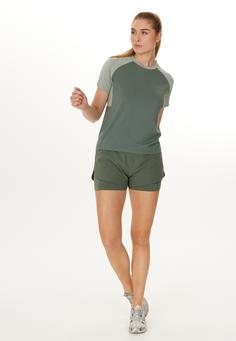 Rückansicht von Endurance Abbye Laufshirt Damen 3130 Desert Green