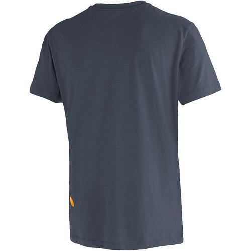 Rückansicht von Maier Sports Logo T-Shirt Herren Schiefer