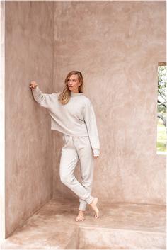 Rückansicht von Athlecia Asinie Sweathose Damen 3037 Desert Taupe