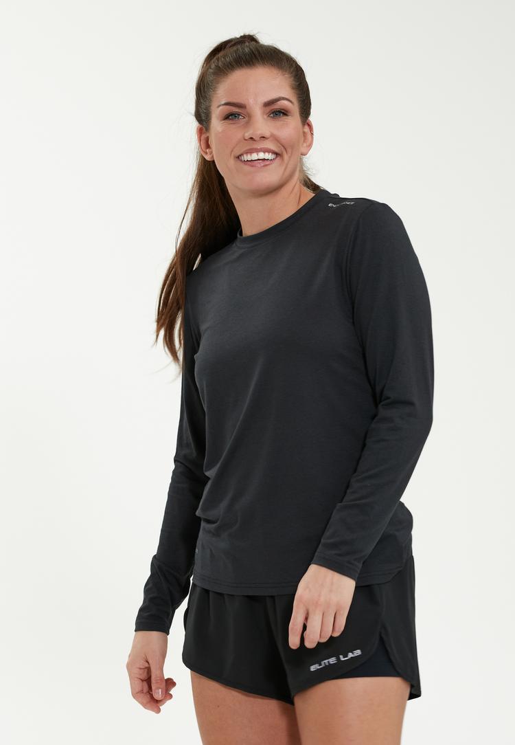 ELITE LAB ELITE LAB SUSTAINABLE X1 Elite Langarmshirt Damen - 1111 Black Melange - 1 | SportScheck