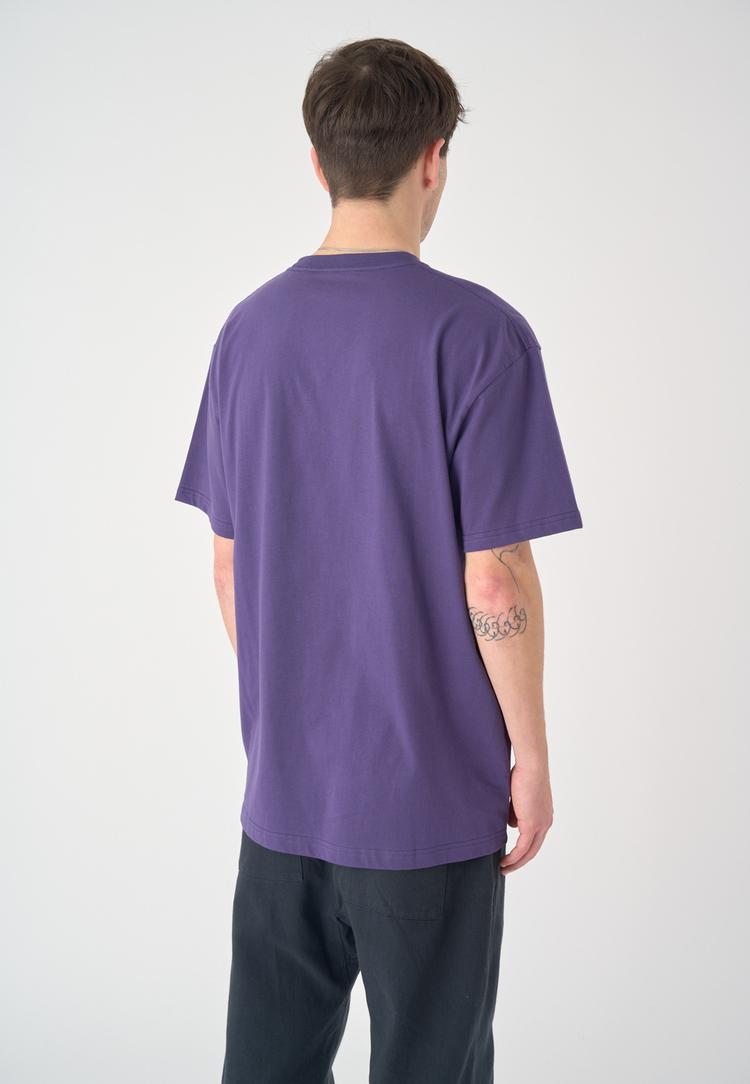 Cleptomanicx Cleptomanicx Embroidery Gull Mono T-Shirt Herren - Gothic Grape - 2 | SportScheck