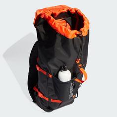 Rückansicht von adidas TERREX RAIN.RDY Wanderrucksack Trekkingrucksack Black / Impact Orange