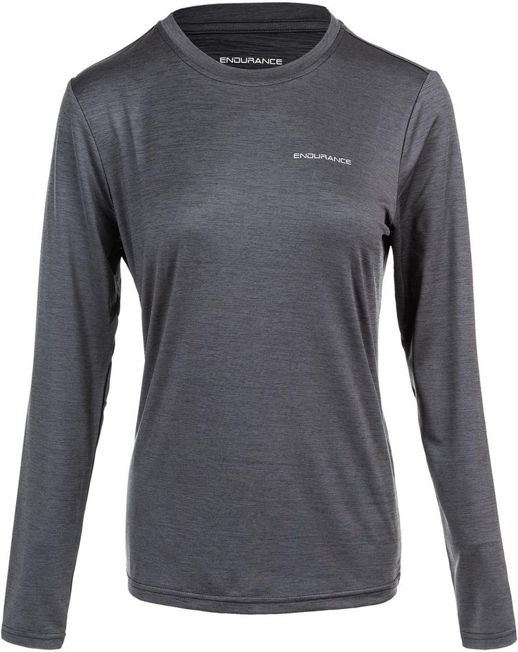 Endurance Endurance Maje Melange Langarmshirt Damen - 1001 Black - 0 | SportScheck