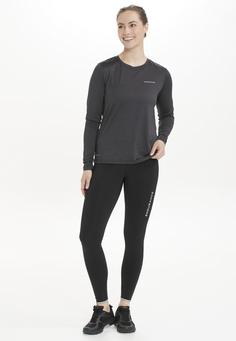 Rückansicht von Endurance Maje Melange Langarmshirt Damen 1001 Black