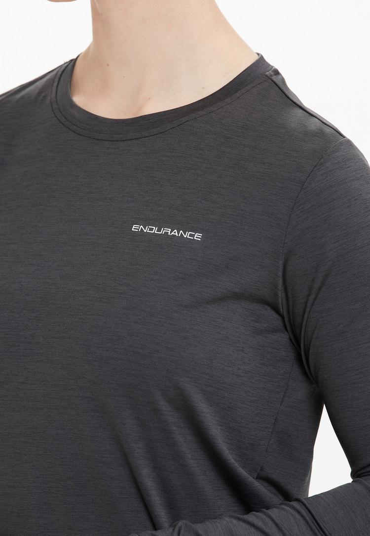 Endurance Endurance Maje Melange Langarmshirt Damen - 1001 Black - 0 | SportScheck