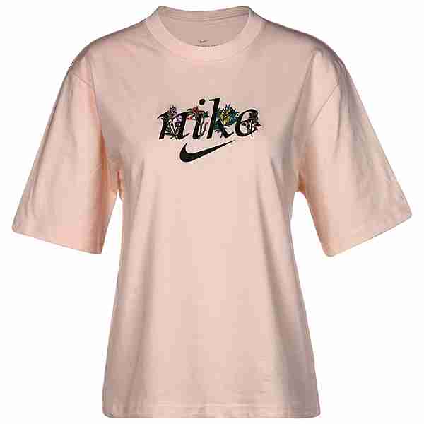 Nike Boxy Nature T-Shirt Damen rosa / schwarz