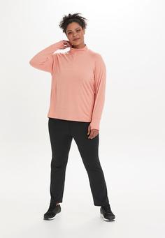 Rückansicht von Q by Endurance Fermier Langarmshirt Damen 5127 Marron