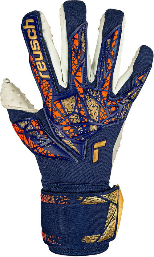 Rückansicht von Reusch Attrakt SpeedBump Torwarthandschuhe 4410 premium blue/gold