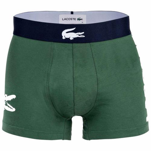 Rückansicht von Lacoste Boxershort Hipster Herren Grün/Dunkelblau/Weiß