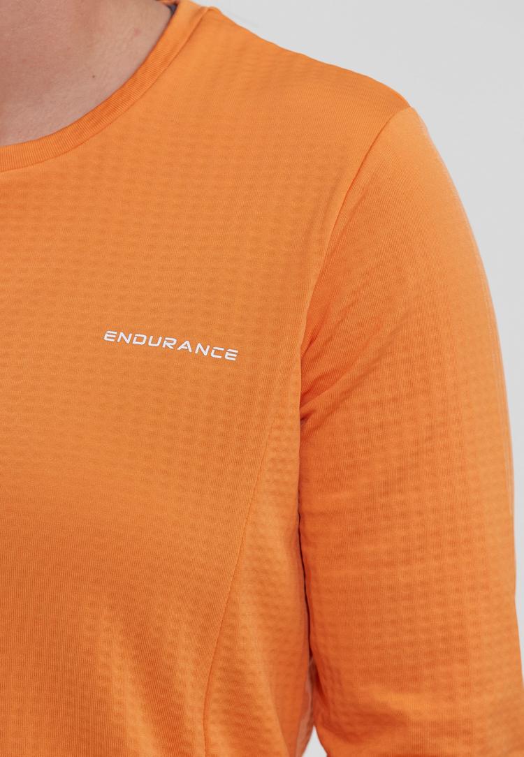 Endurance Endurance Leah Langarmshirt Damen - 5126 Tangerine - 3 | SportScheck